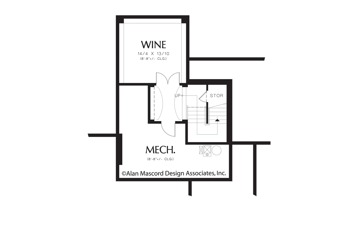 Lower Floor Plan for Mascord House Plan 2449 - The Hallsville