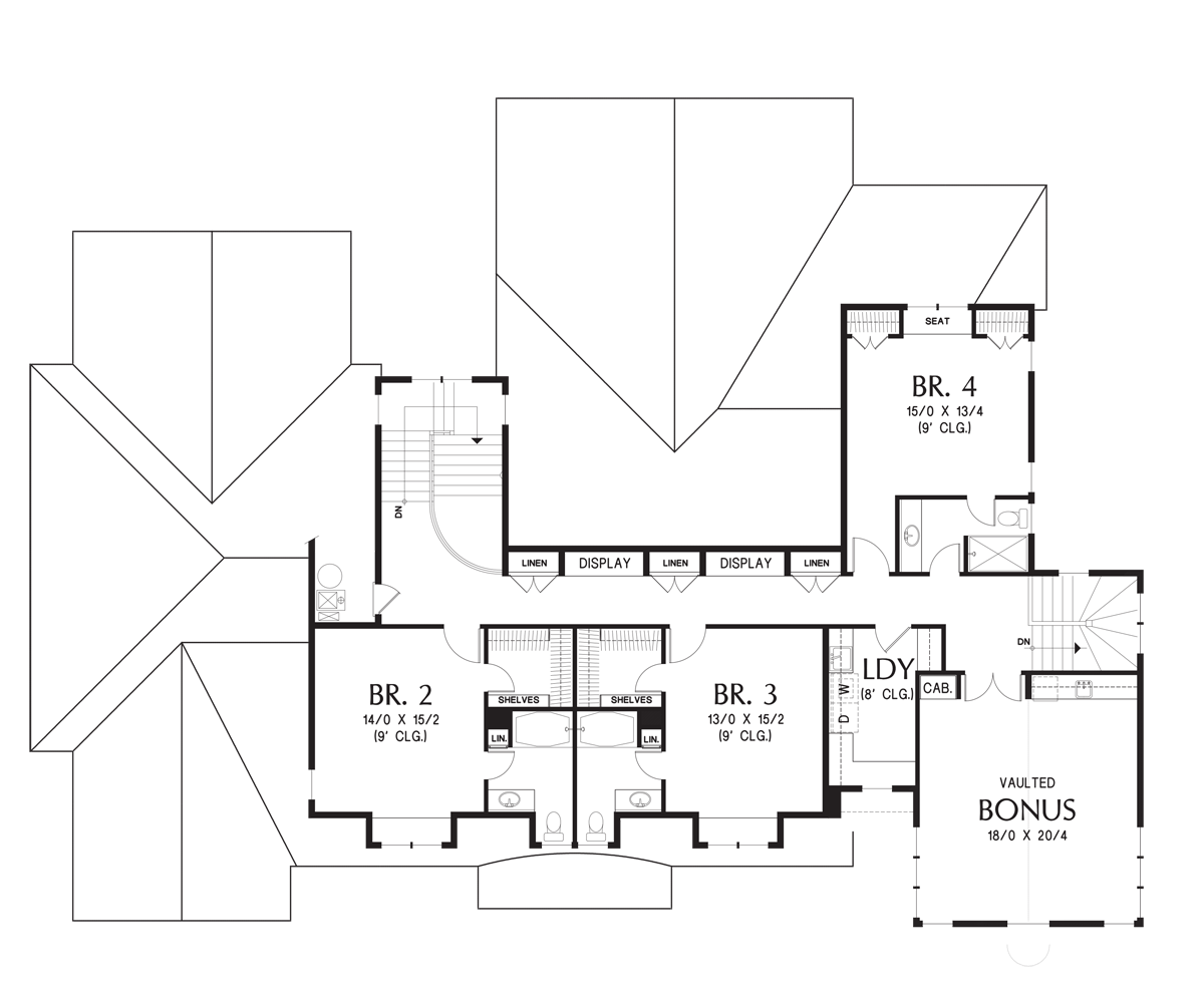 Upper Floor Plan image for Mascord Chatham-Cape Cod Never Looked So Good-Upper Floor Plan