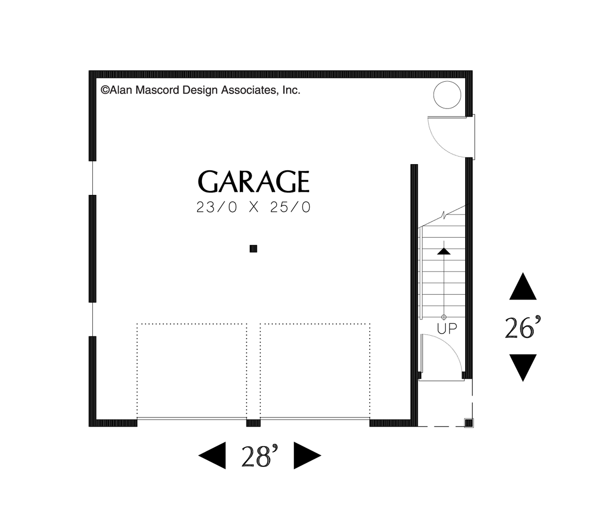 Main Floor Plan for Mascord House Plan 5011 - The Arthur
