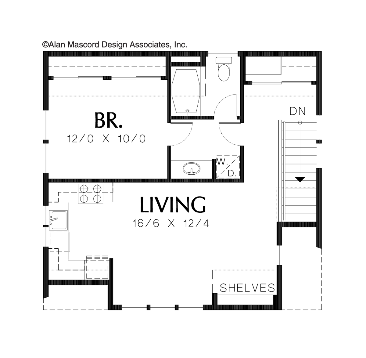 Upper Floor Plan for Mascord House Plan 5011 - The Arthur