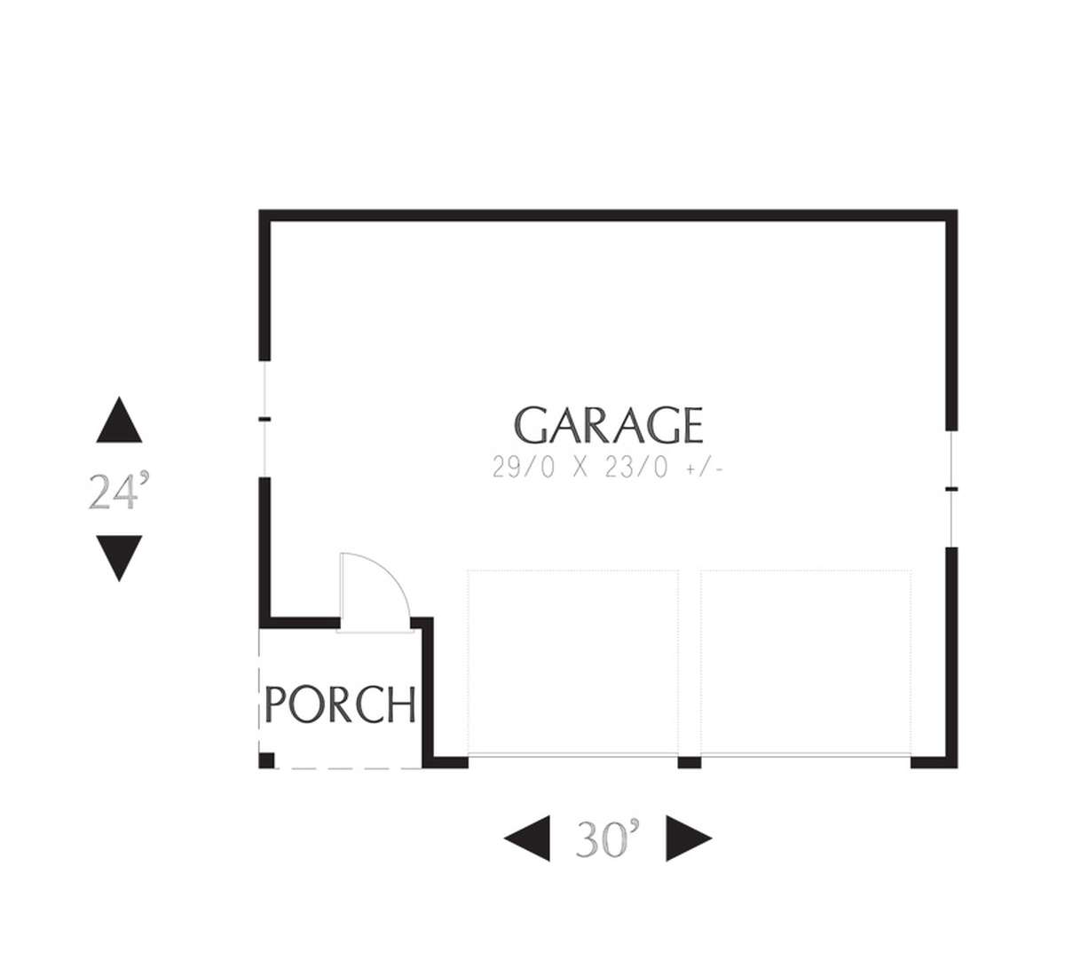 Main Floor Plan for Mascord House Plan 5032 - The Monaco